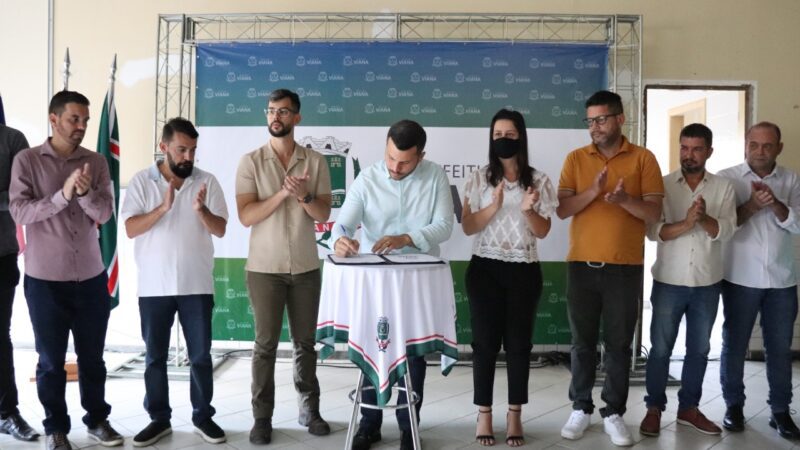Viana: ordem de serviço para reforma do CRAS de Vale do Sol é assinada