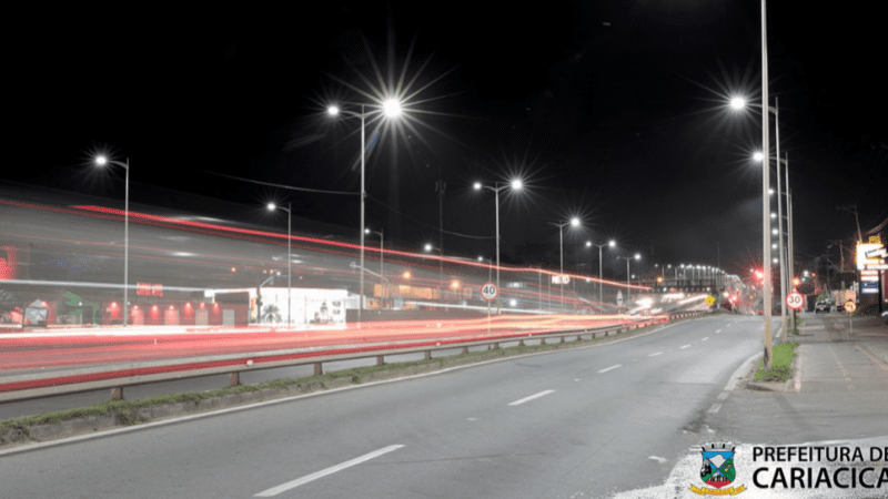 Trecho de Cariacica da Rodovia do Contorno está 95% iluminado por lâmpadas de LED