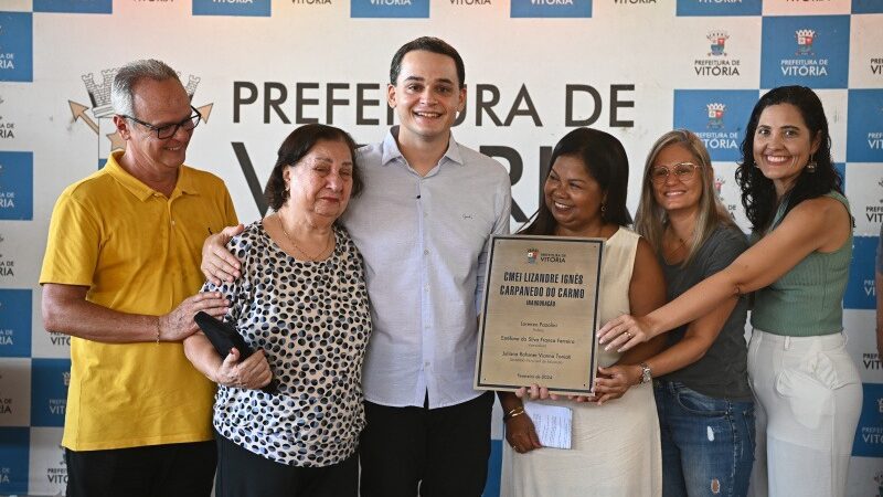 PMV celebra legado educacional com a instalação do CMEI Lizandre Ignês em Jardim Camburi