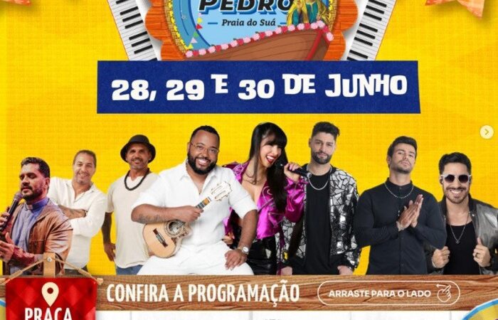 Festa de São Pedro terá três dias de celebração na sua 96ª edição, começando nesta sexta-feira (28)