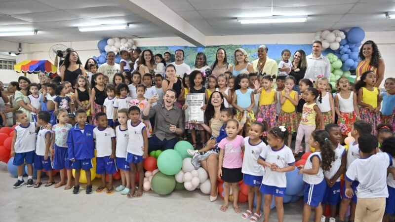 Pazolini inaugura reforma e climatização do CMEI Sophia Musengny, no Bairro da Penha
