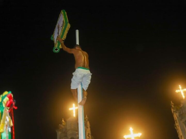 Serra Sede celebra fé e tradição com derrubada do mastro de São Benedito neste domingo (5)