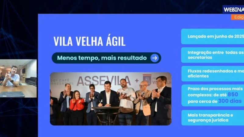 Transformação digital de Vila Velha é destaque em webinar da Rede Cidade Digital