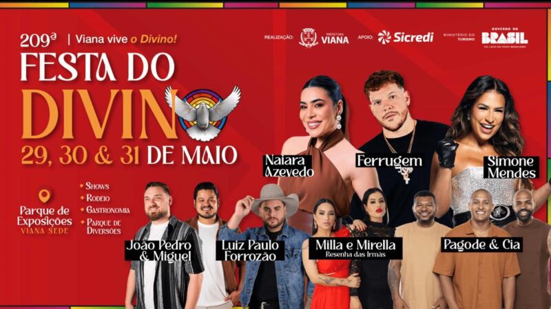 Viana entra em clima de festa com a 209ª edição do Divino Espírito Santo