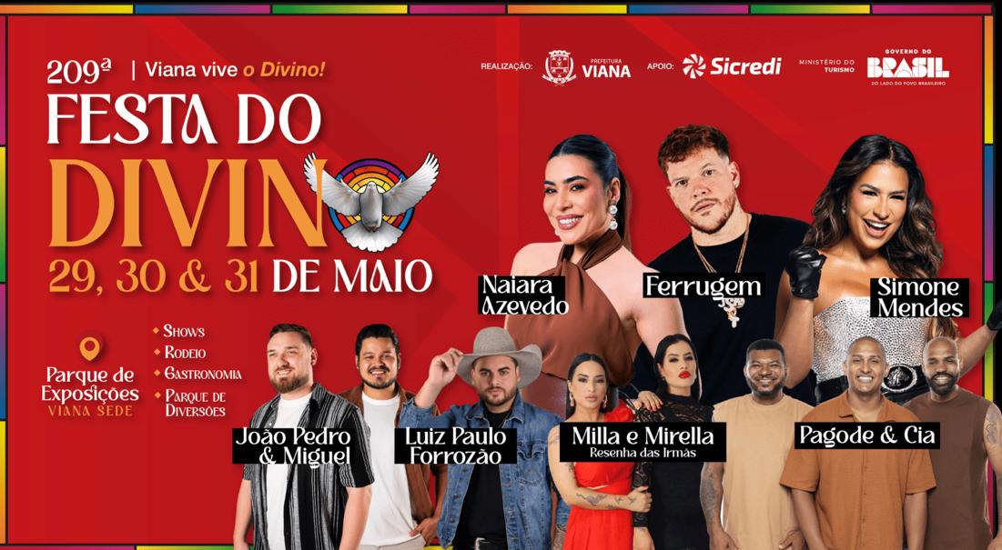 Viana entra em clima de festa com a 209ª edição do Divino Espírito Santo