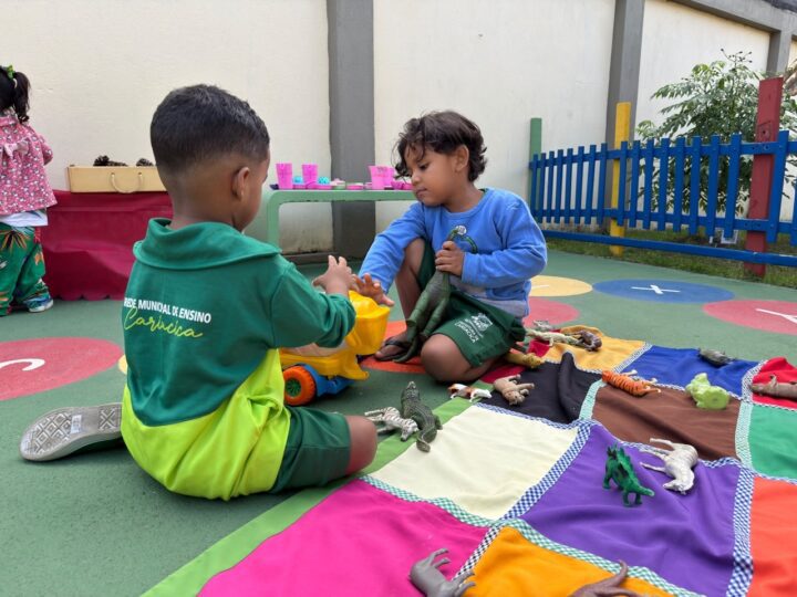 Quintal Brincante estimula aprendizado e criatividade no CMEI Alzira Maria de Jesus