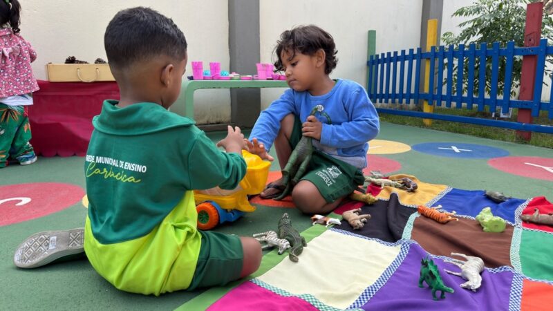 Quintal Brincante estimula aprendizado e criatividade no CMEI Alzira Maria de Jesus