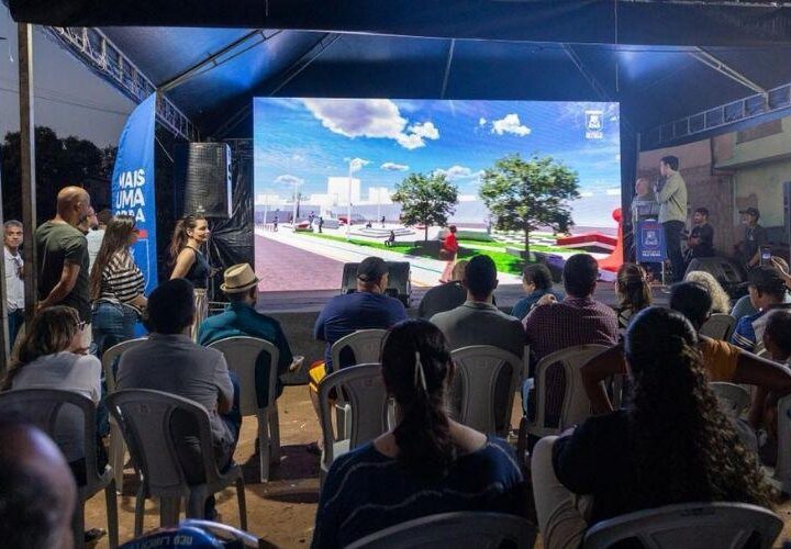 Moradores participam de cerimônia que marca início do Parque Linear de Santa Rita