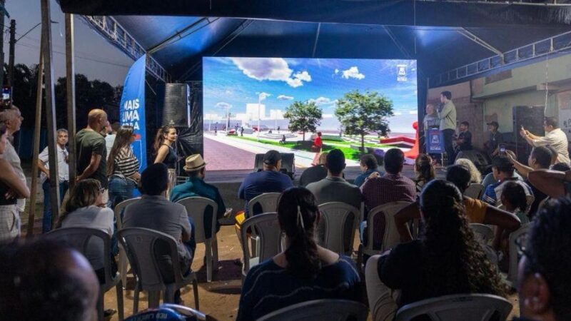 Moradores participam de cerimônia que marca início do Parque Linear de Santa Rita