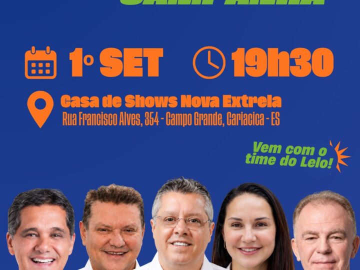 Com apoio do Governo do ES, Lelo Couto prepara grande ato político em Cariacica no dia 1º