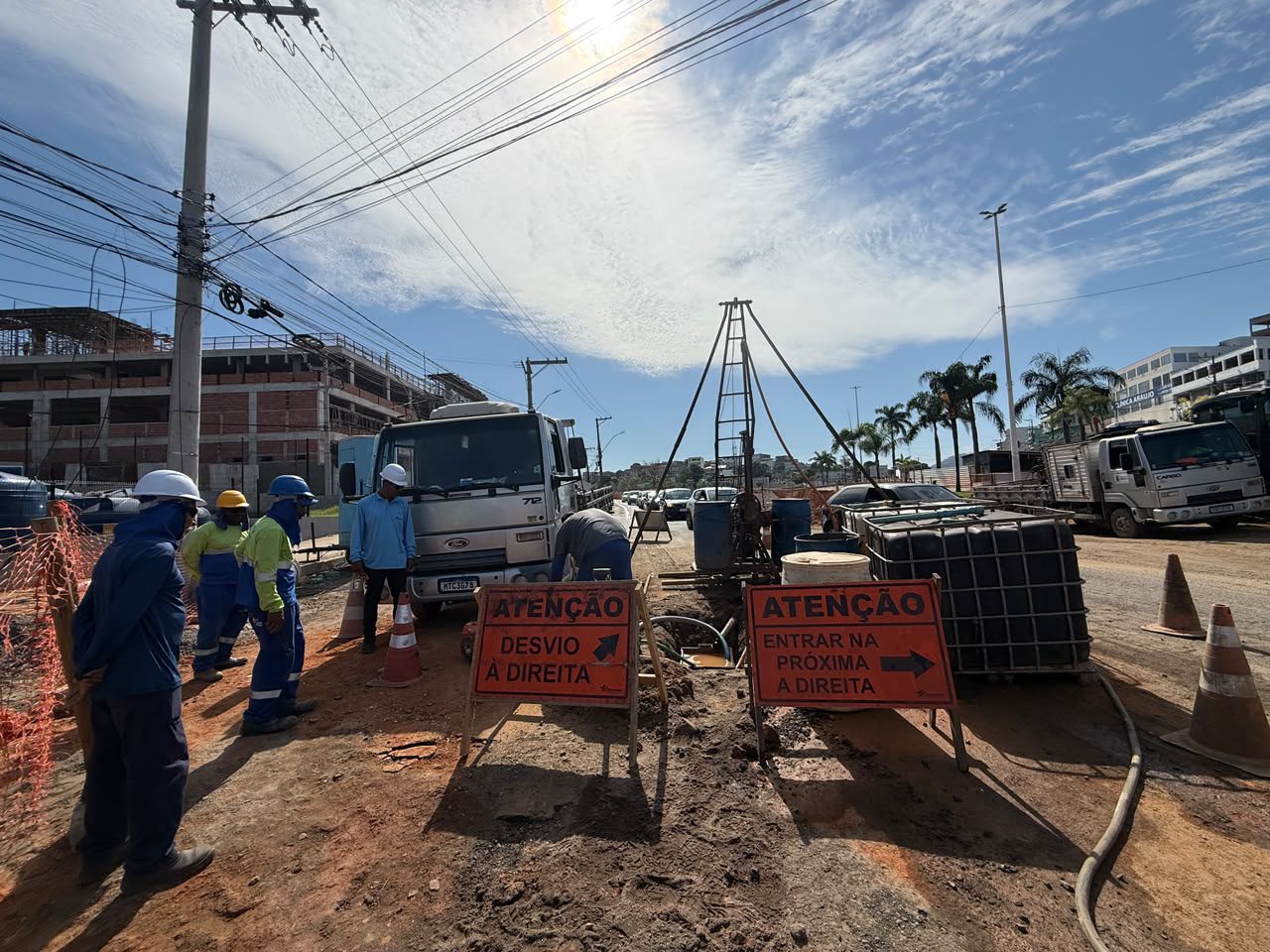Obras do viaduto e mergulhão de Alto Lage entram em nova etapa com sondagem de solo